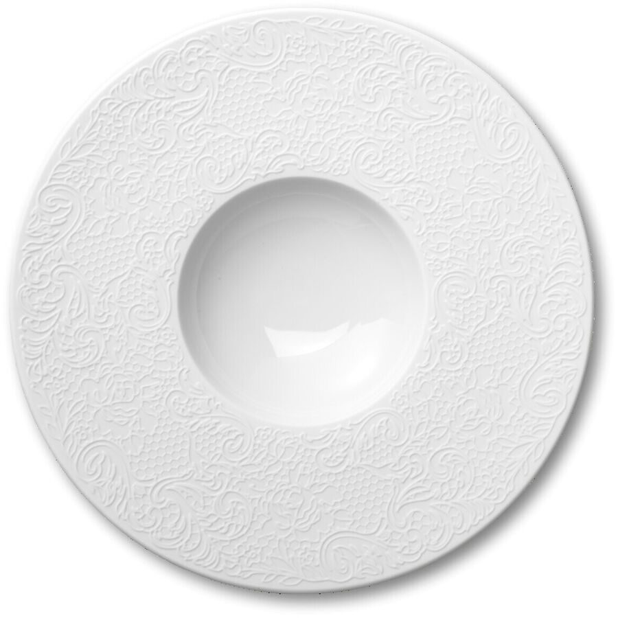 DEGRENNE Teller tief Collection L Couture Blanc Weiss Porzellan 28 cm - Teller tief