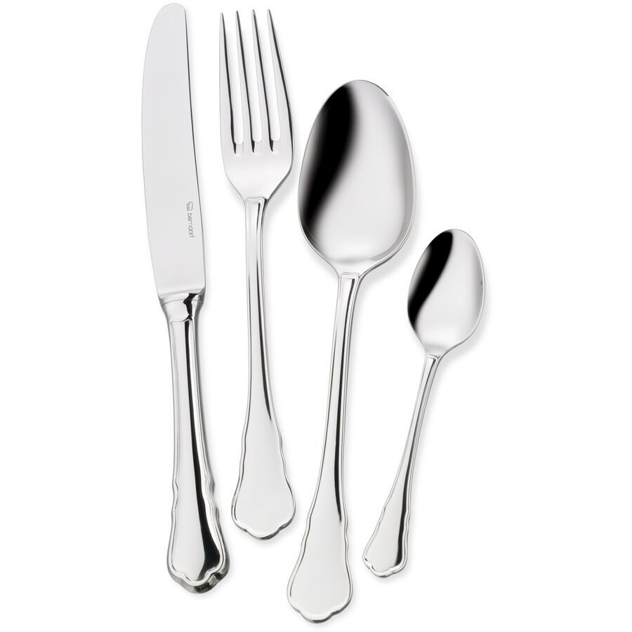 Berndorf Besteck-Set 24-tlg. Royal Chippendale Silber Edelstahl Rostfrei 18/10 - Material: 18/10 Edelstahl - Besteck-Set 24-tlg.