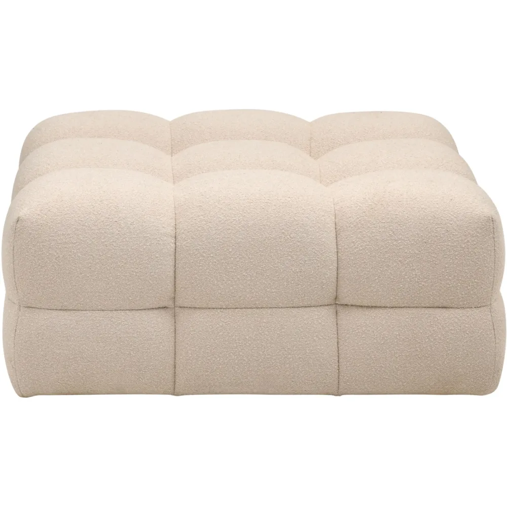 Hocker Mala Beige Stoff 90 cm 40 cm - Farbe: ivory - Hocker