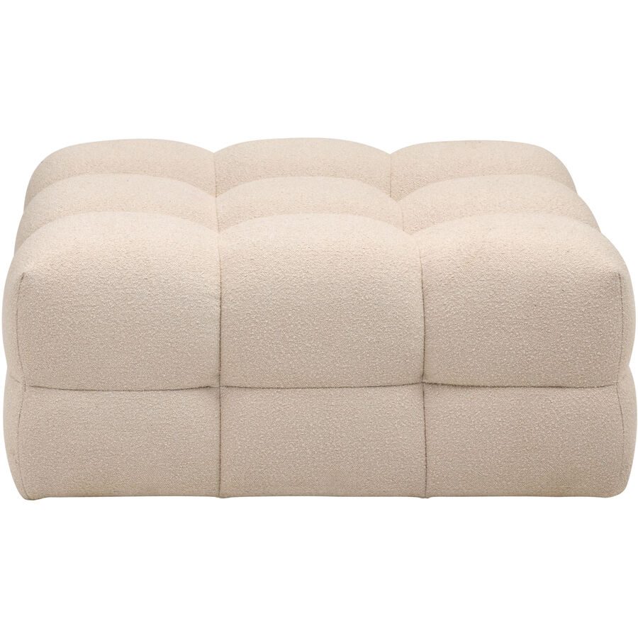 Hocker Mala Beige Stoff 90 cm 40 cm - Farbe: ivory - Hocker