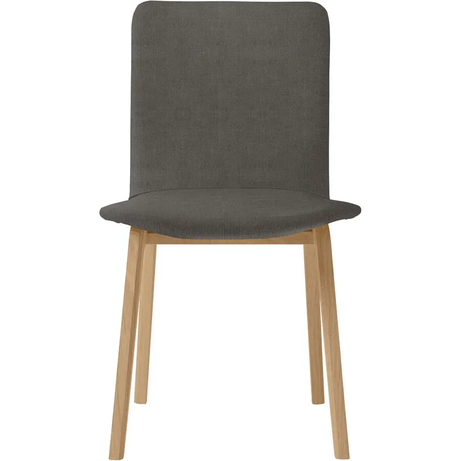 Stuhl Skovby Grau Holz/Stoff 46 cm Neigbar - Material: Eiche massiv - Stuhl