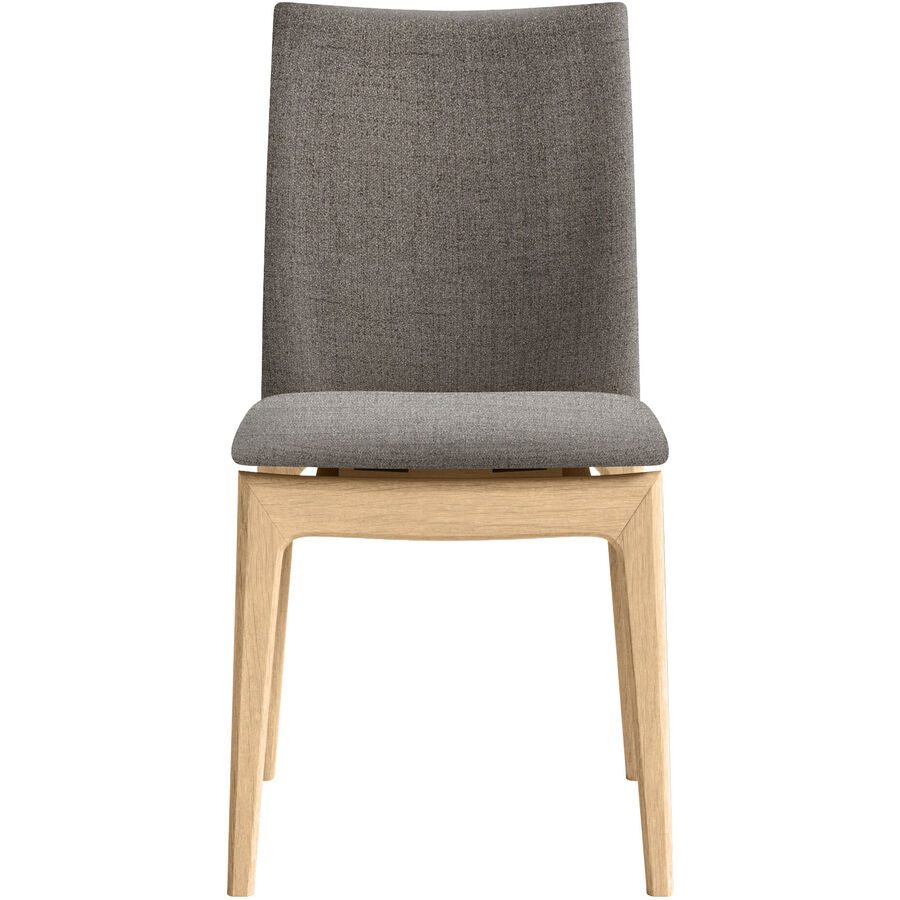 Stuhl Skovby Braun/Grau Holz/Stoff 45 cm - Material: Eiche massiv - Stuhl
