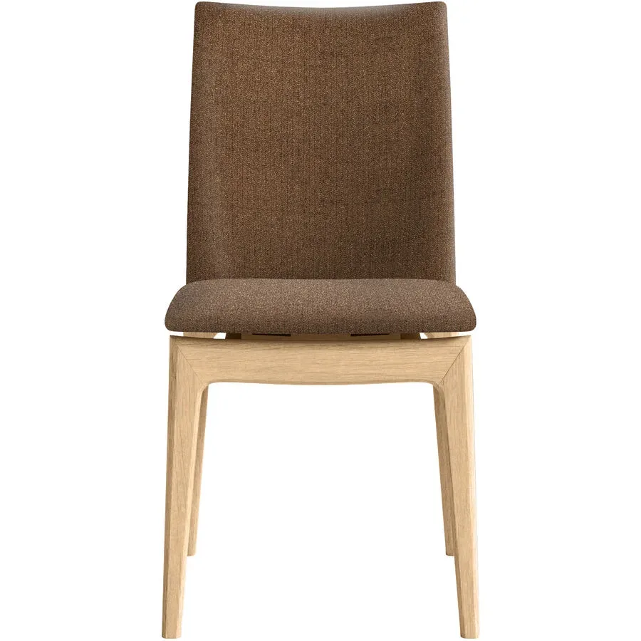 Stuhl Skovby Braun Holz/Stoff 45 cm - Farbe: cognac - Material: Eiche massiv - Stuhl