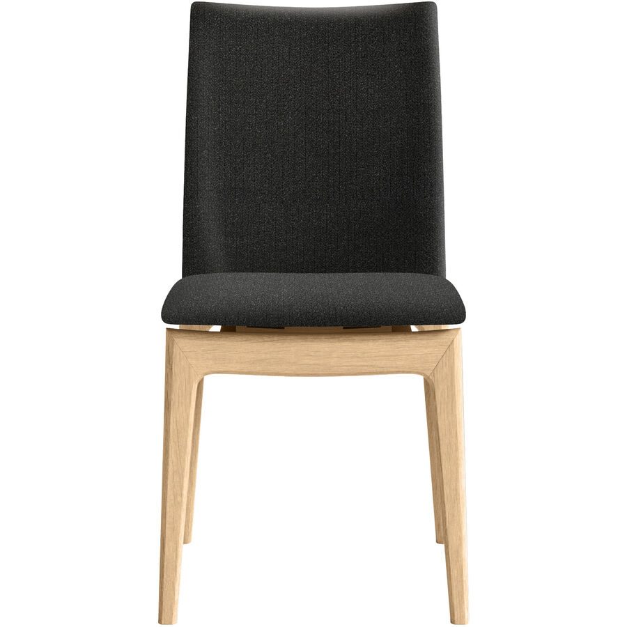Stuhl Skovby Schwarz Holz/Stoff 45 cm - Material: Eiche massiv - Stuhl