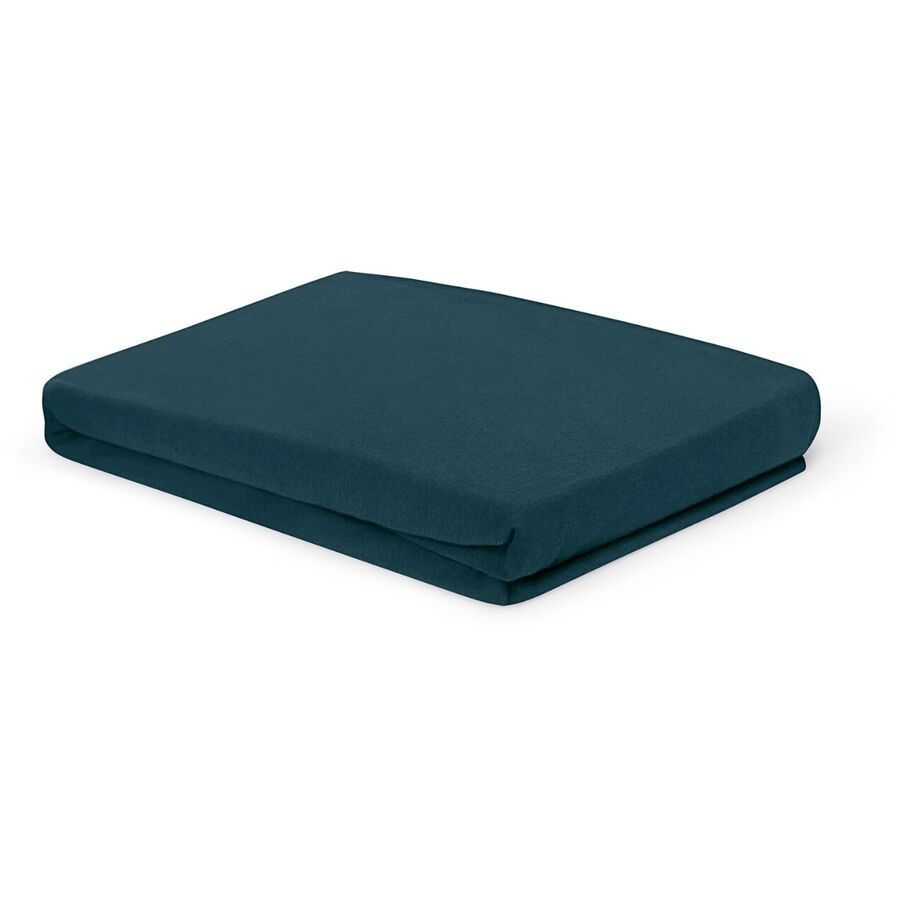 Living Home Fixleintuch Albany Cyan Baumwolle 200 cm 160 cm - Farbe: petrol - Fixleintuch