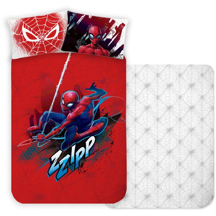 DISNEY Bettwäsche SPIDERMAN 160x210cm + 1*65x100cm baumwolle