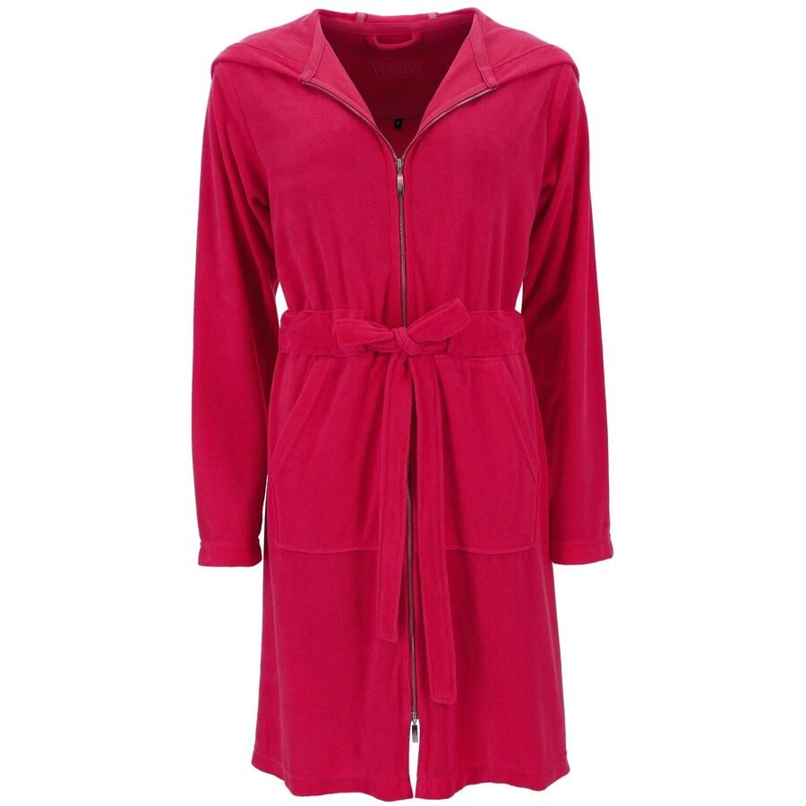 Vossen Bademantel Tampa XS Rosa/Rot Baumwolle XS - Farbe: kirsch - Bademantel