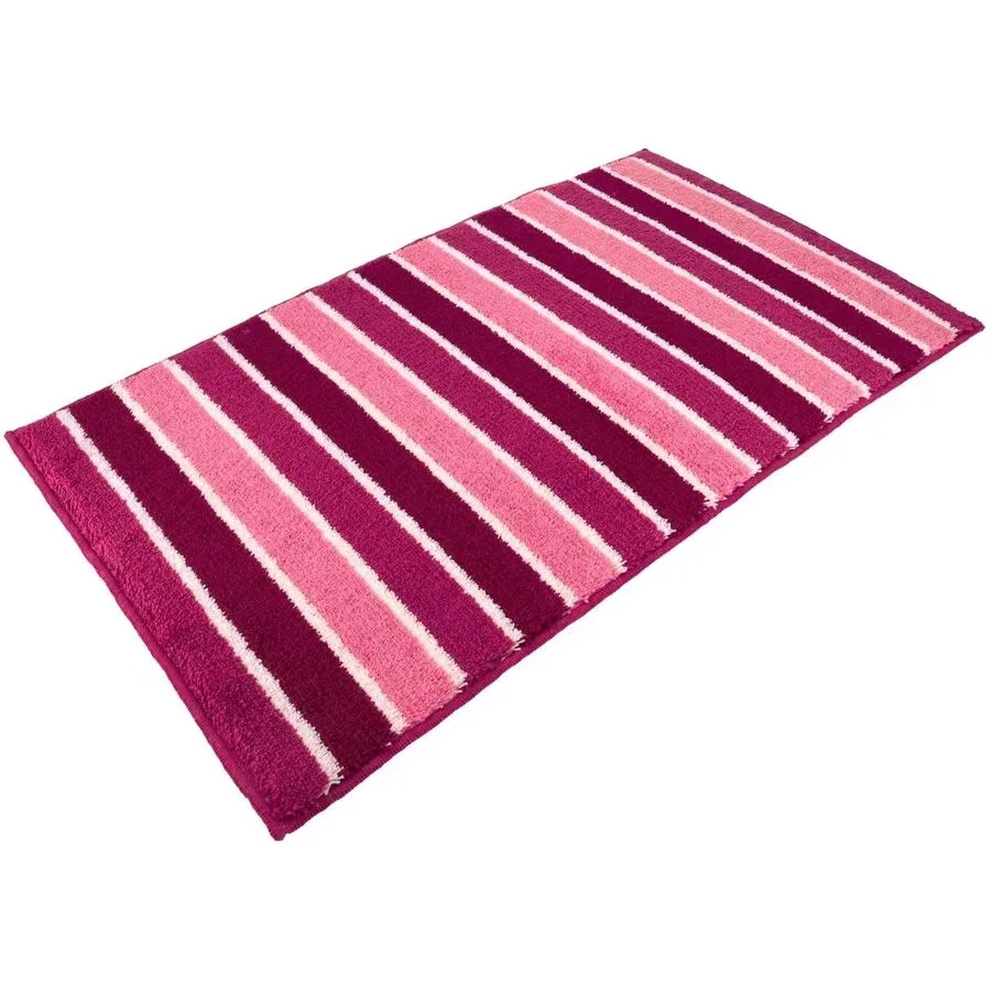 Vossen Badteppich Fancy Rosa Kunstfaser 70 cm 120 cm - Farbe: Cranberry - Material: Polyacryl - Badteppich
