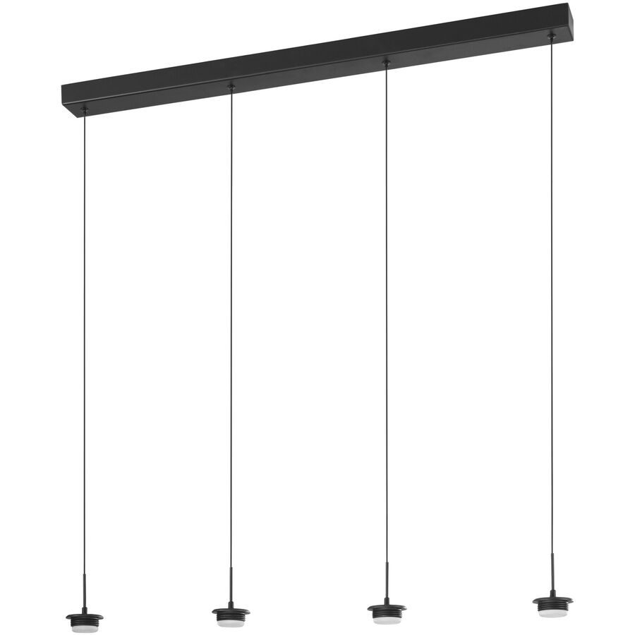 Pendellampe Cara Schwarz Metall 87 cm 200 cm - LED - Lichtfarbe: Extra warmweiss - Helles Neutralweiss - Pendellampe- LED Energiesparlampe