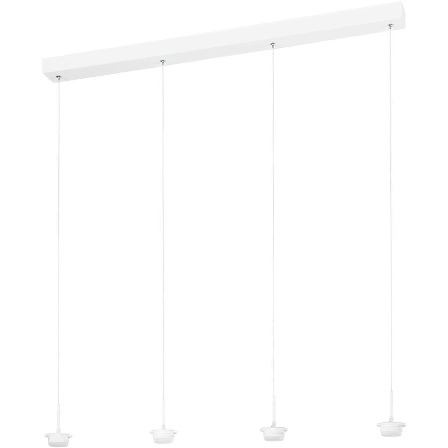 Pendellampe Cara Weiss Metall 87 cm 200 cm - LED - Lichtfarbe: Extra warmweiss - Helles Neutralweiss - Pendellampe- LED Energiesparlampe