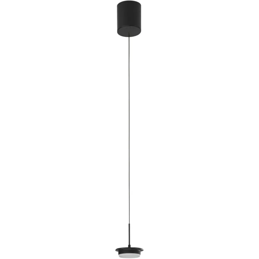 Pendellampe Cara Schwarz Metall 9 cm 200 cm - LED - Lichtfarbe: Extra warmweiss - Helles Neutralweiss - Pendellampe- LED Energiesparlampe
