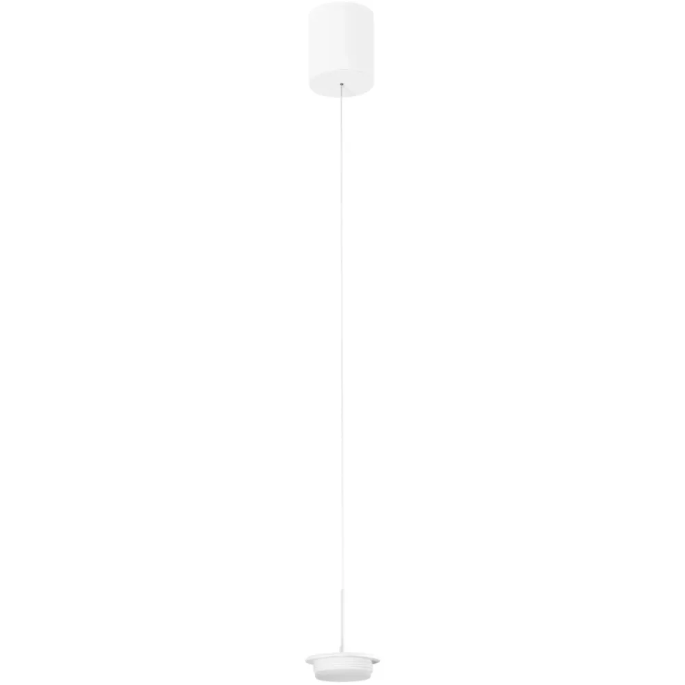 Pendellampe Cara Weiss Metall 9 cm 200 cm - LED - Lichtfarbe: Extra warmweiss - Helles Neutralweiss - Pendellampe- LED Energiesparlampe
