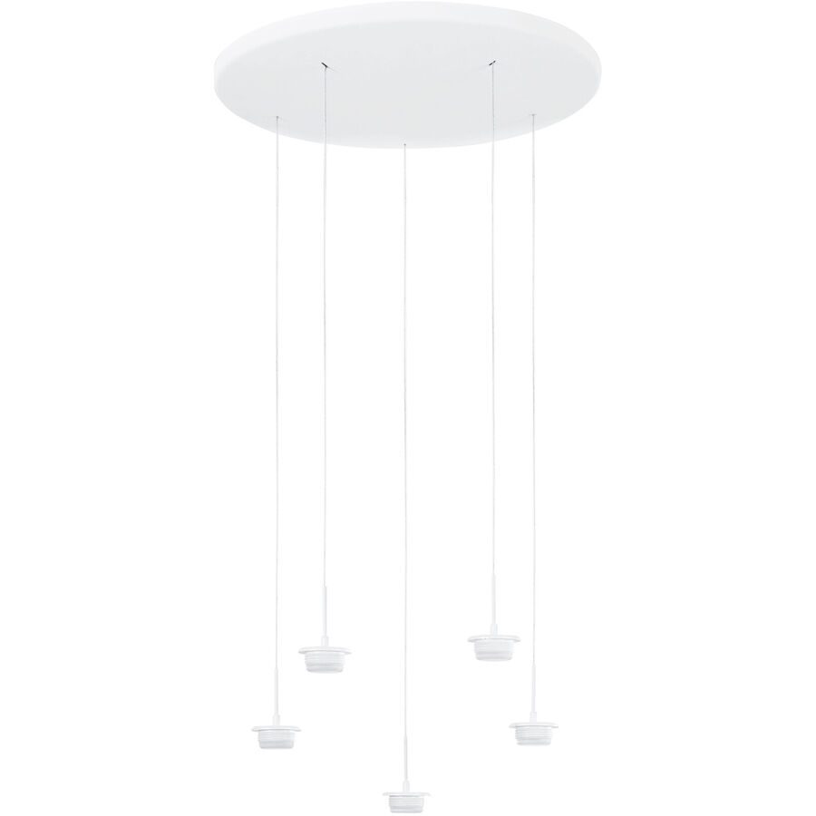 Pendellampe Cara Weiss Metall 50 cm 200 cm - LED - Lichtfarbe: Extra warmweiss - Helles Neutralweiss - Pendellampe