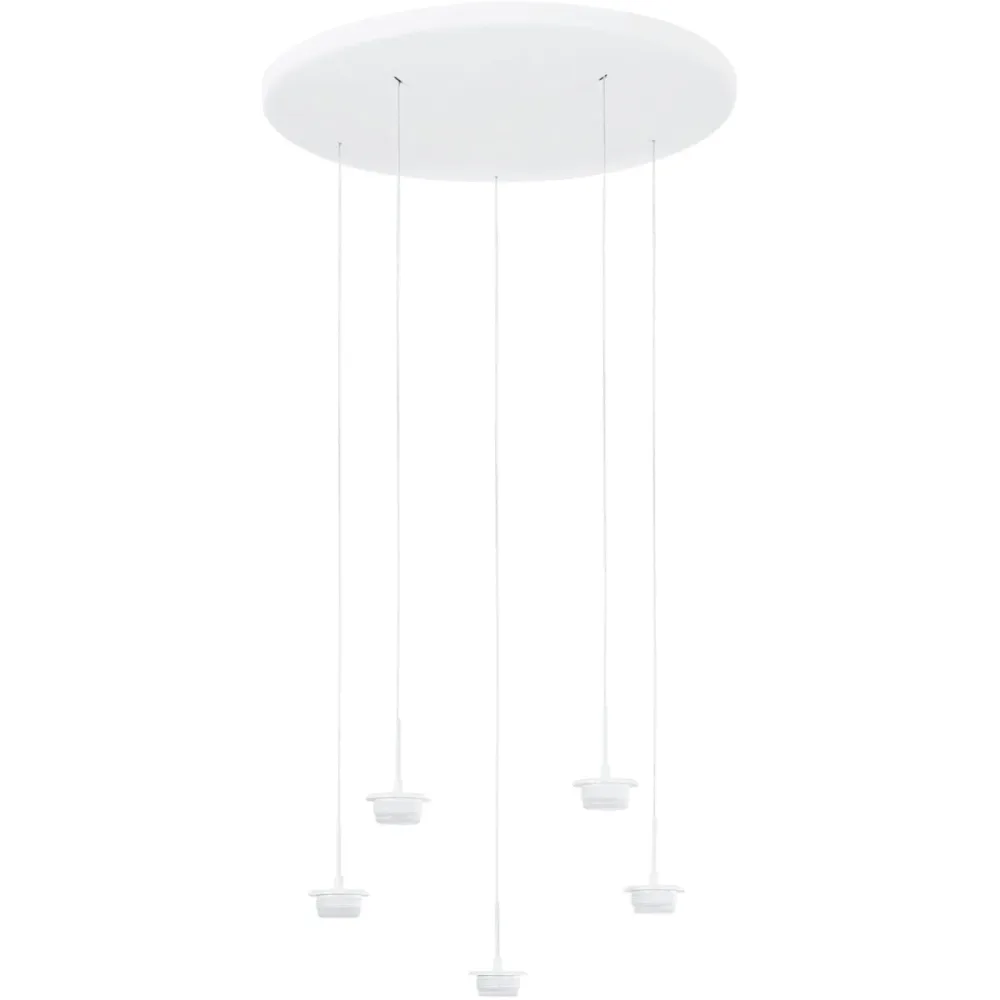 Pendellampe Cara Weiss Metall 50 cm 200 cm - LED - Lichtfarbe: Extra warmweiss - Helles Neutralweiss - Pendellampe