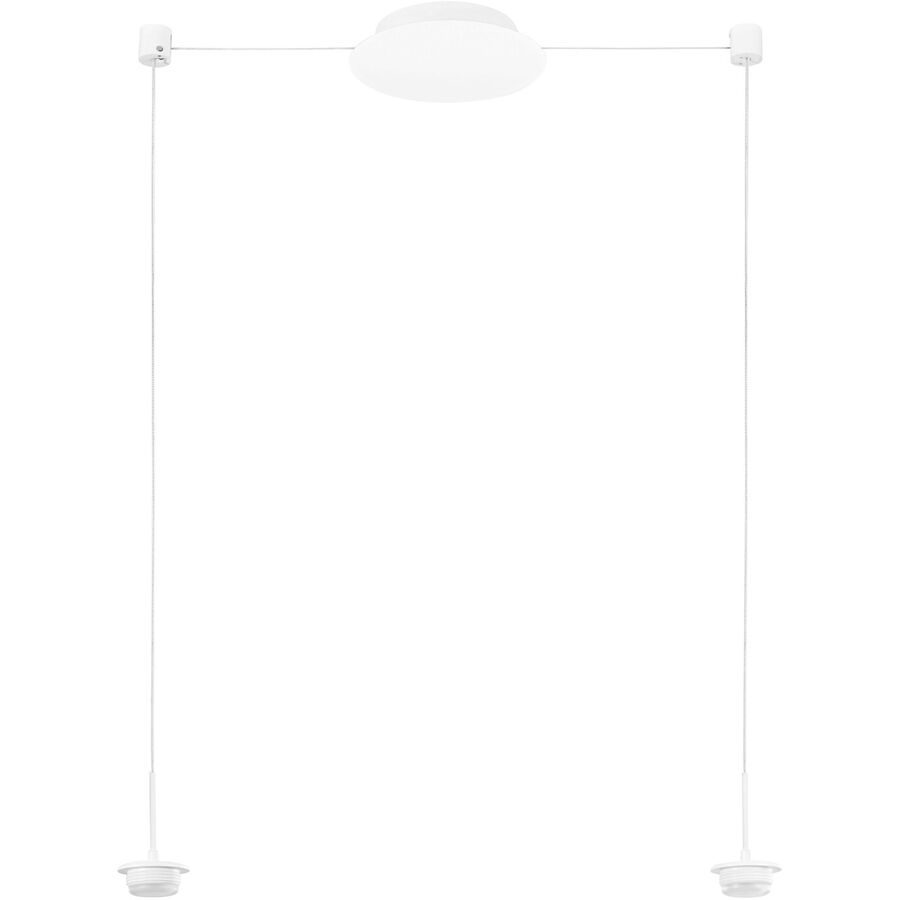 Pendellampe Cara Weiss Metall 18 cm 200 cm - LED - Lichtfarbe: Extra warmweiss - Helles Neutralweiss - Pendellampe- LED Energiesparlampe