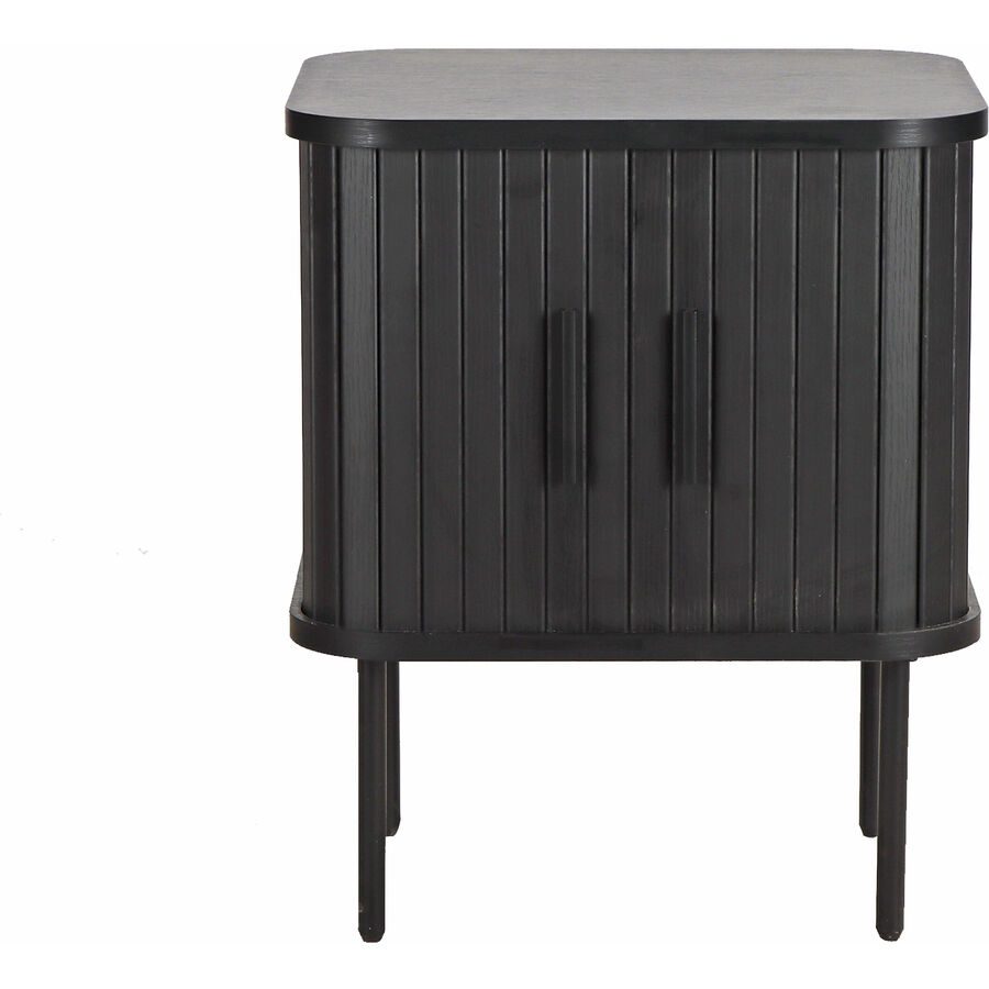 Nachttisch Zamio Schwarz Kunststoff 45 cm - Material: Melamin - Nachttisch