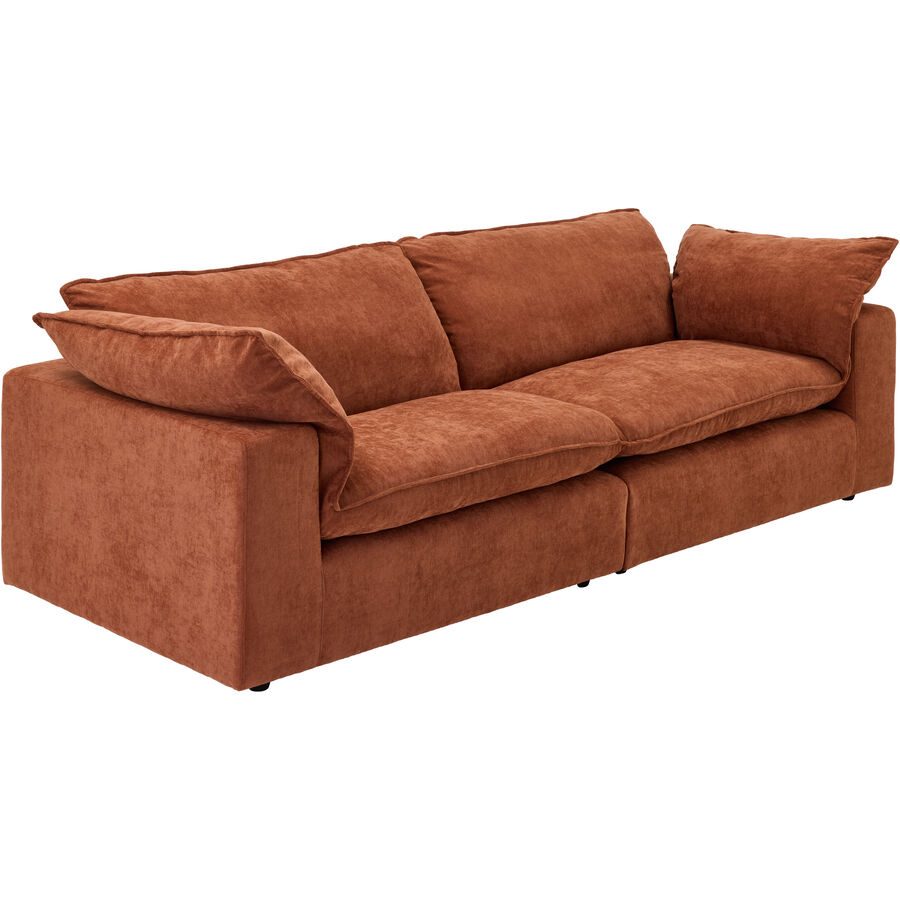 Sofa Zazu Rot Polyester 244 cm 99 cm - Farbe: rost - Sofa
