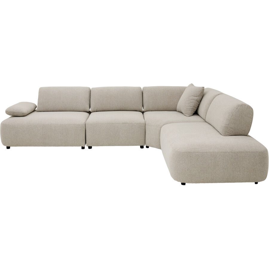 Ecksofa Vitello Beige Stoff 320 cm 240 cm - Ecksofa