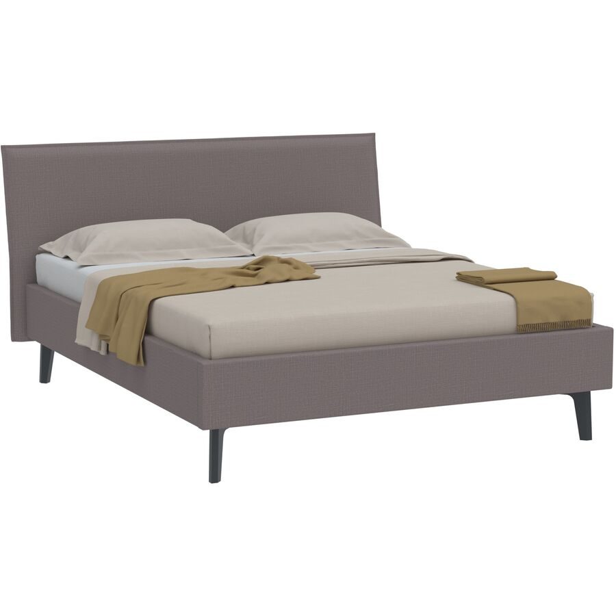 Bett Nobu Beige Stoff 160 x 200 cm - Bett