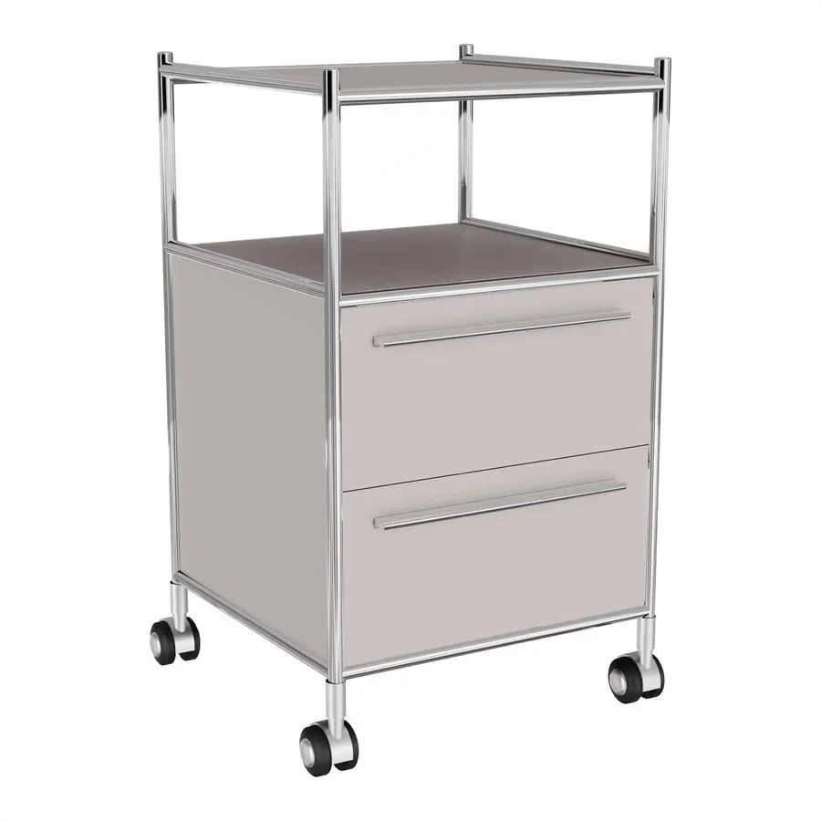 Cubo Braun/Grau Metall - Farbe: taupe - Rollcontainer