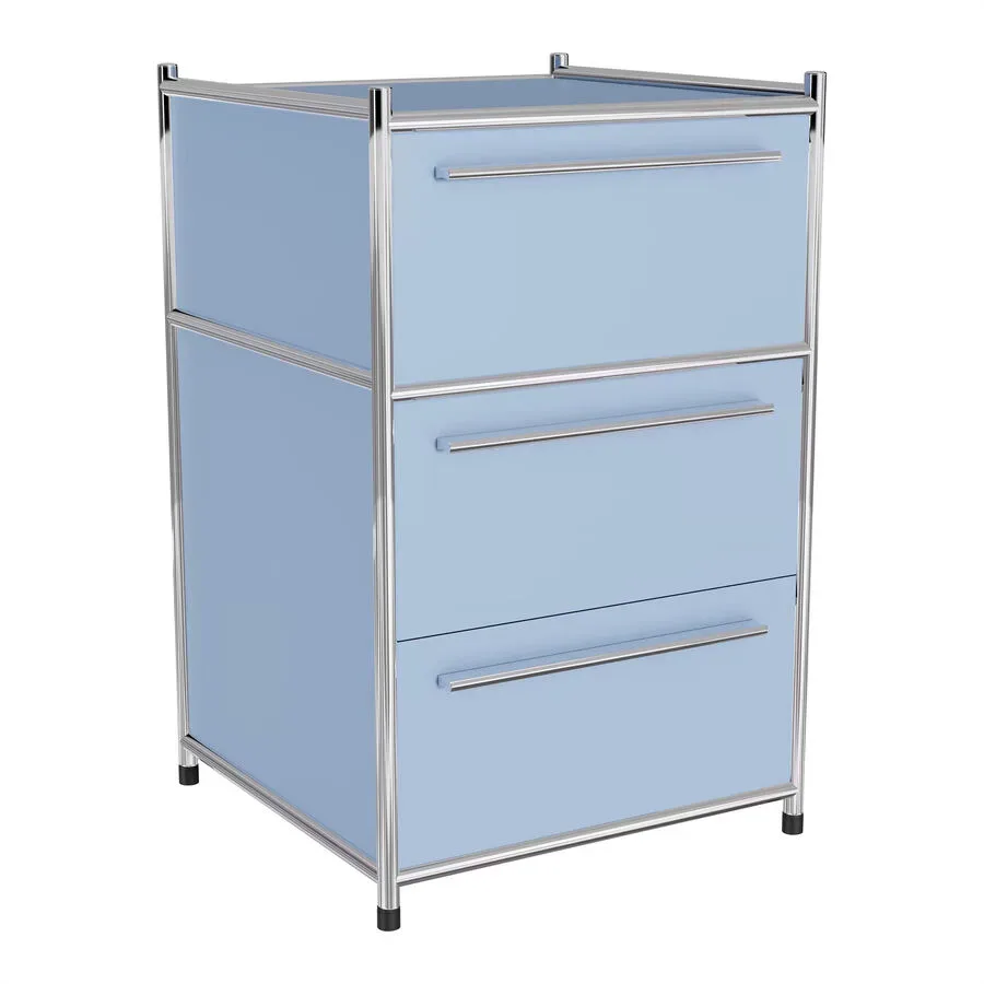 Sideboard Cubo Blau Metall - Farbe: stahlblau - Sideboard