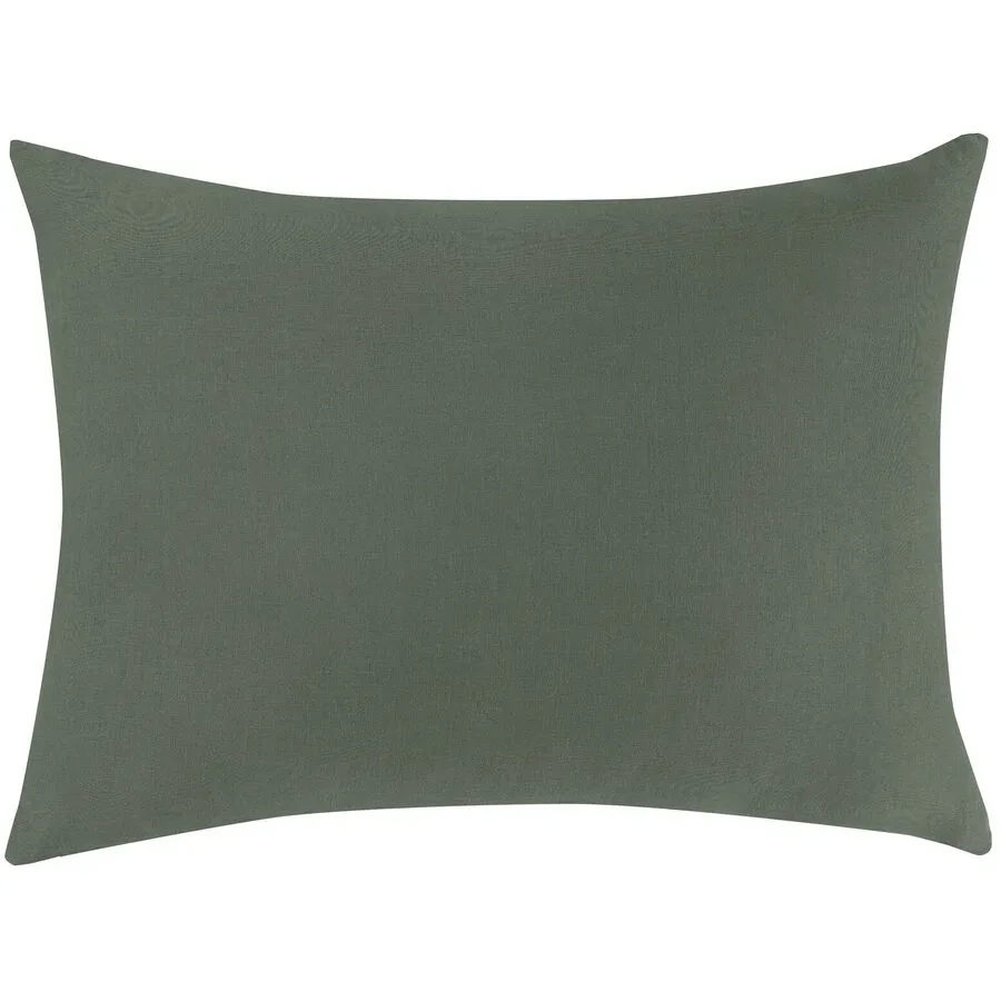 Kissenbezug Leana Grün Leinen 50 cm 70 cm - Material: 100% Leinen - Kissenbezug
