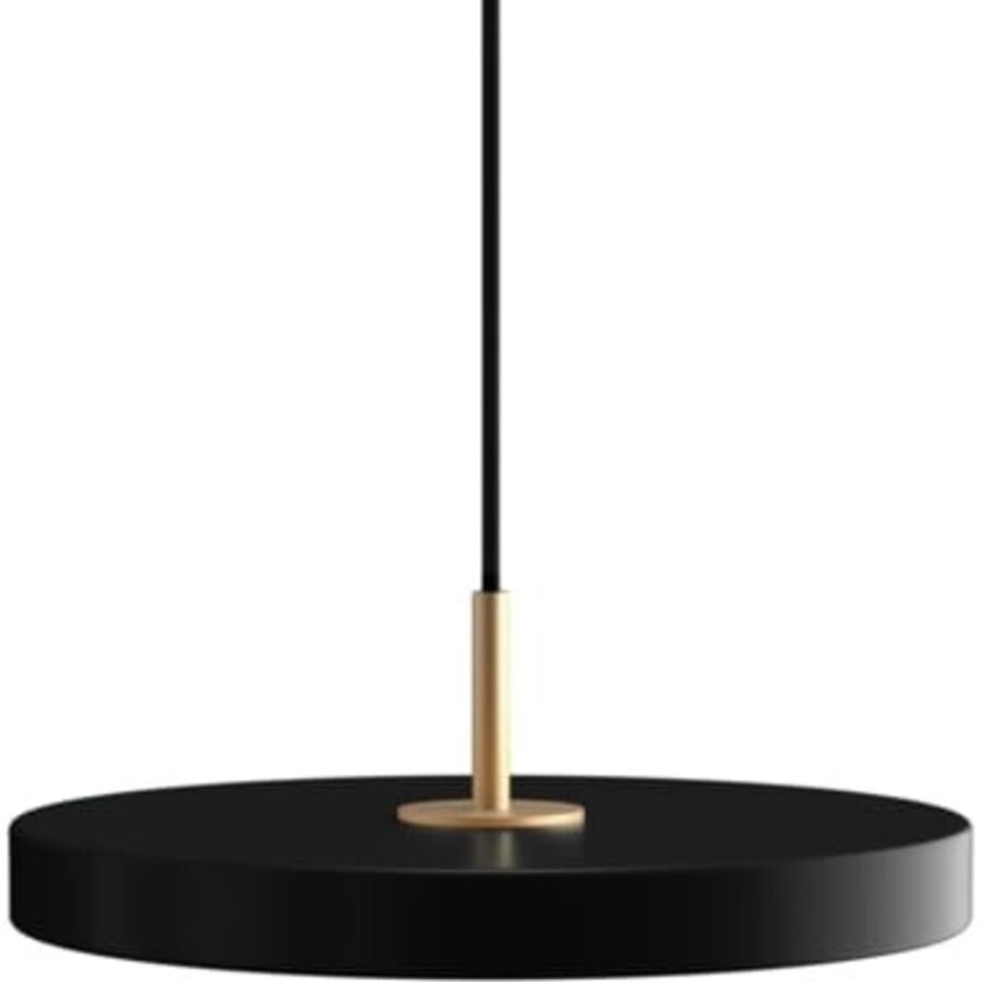 UMAGE Pendellampe Asteria Schwarz Kunststoff 31 cm 10.5 cm - Farbe: messing - LED - Lichtfarbe: Extra warmweiss - Pendellampe- LED Energiesparlampe