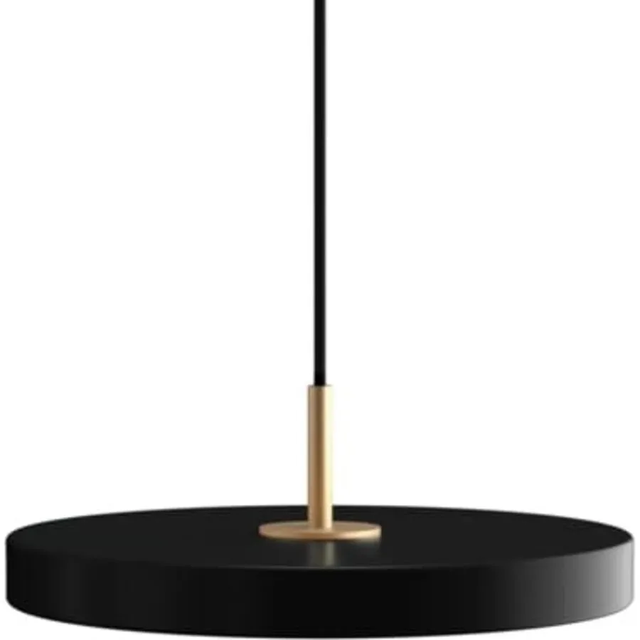 UMAGE Pendellampe Asteria Schwarz Kunststoff 31 cm 10.5 cm - Farbe: messing - LED - Lichtfarbe: Extra warmweiss - Pendellampe- LED Energiesparlampe