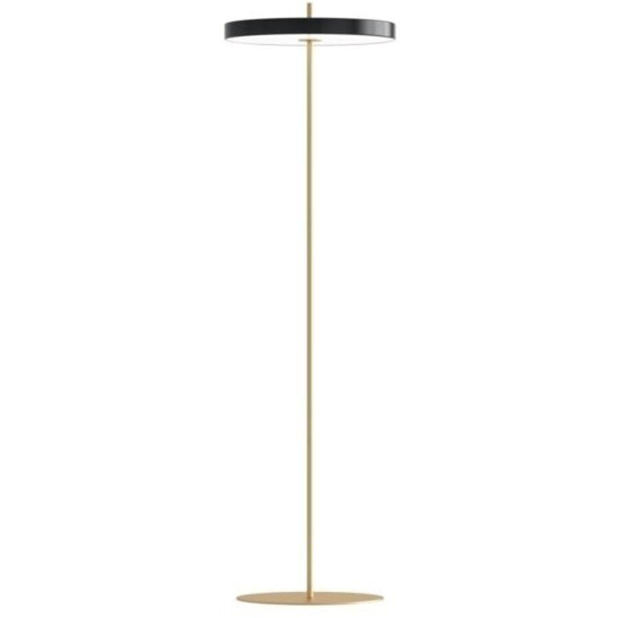 UMAGE Stehlampe Asteria Schwarz Aluminium/Stahl 31 cm 151 cm - Farbe: messing/schwarz - LED - Lichtfarbe: Warmweiss - Stehlampe- LED Energiesparlampe