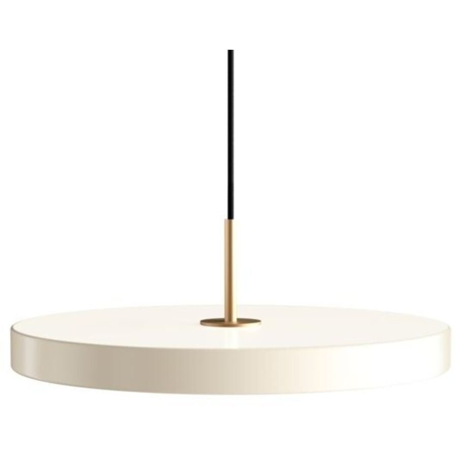 UMAGE Tischlampe Asteria Weiss Aluminium/Stahl 43 cm 43 cm - Farbe: messing/weiss - LED - Lichtfarbe: Extra warmweiss - Tischlampe- LED