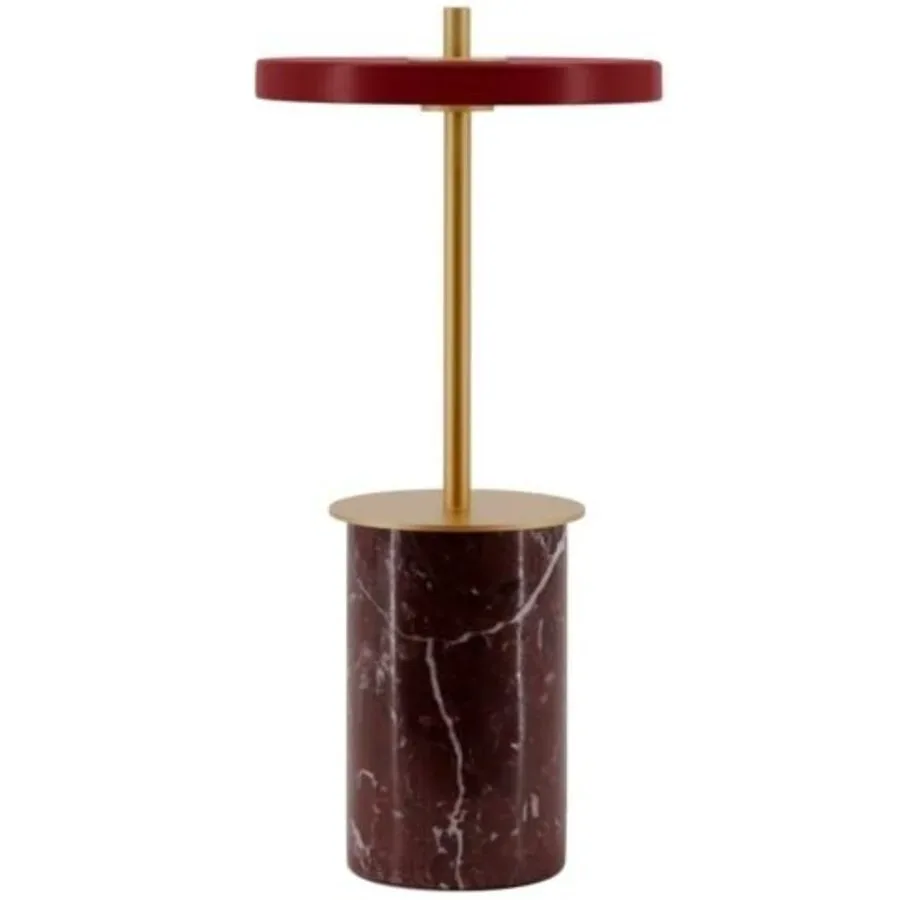 UMAGE Tischlampe Asteria Rot Stahl 12 cm 25.5 cm - LED - Lichtfarbe: Warmweiss - Tischlampe- LED Energiesparlampe