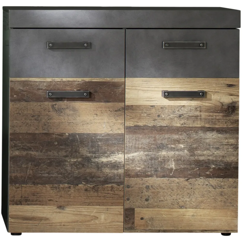 Schuhschrank Fuerte Grau Holz 90 cm 89 cm - Farbe: graphit - Material: Holzwerkstoff - Schuhschrank