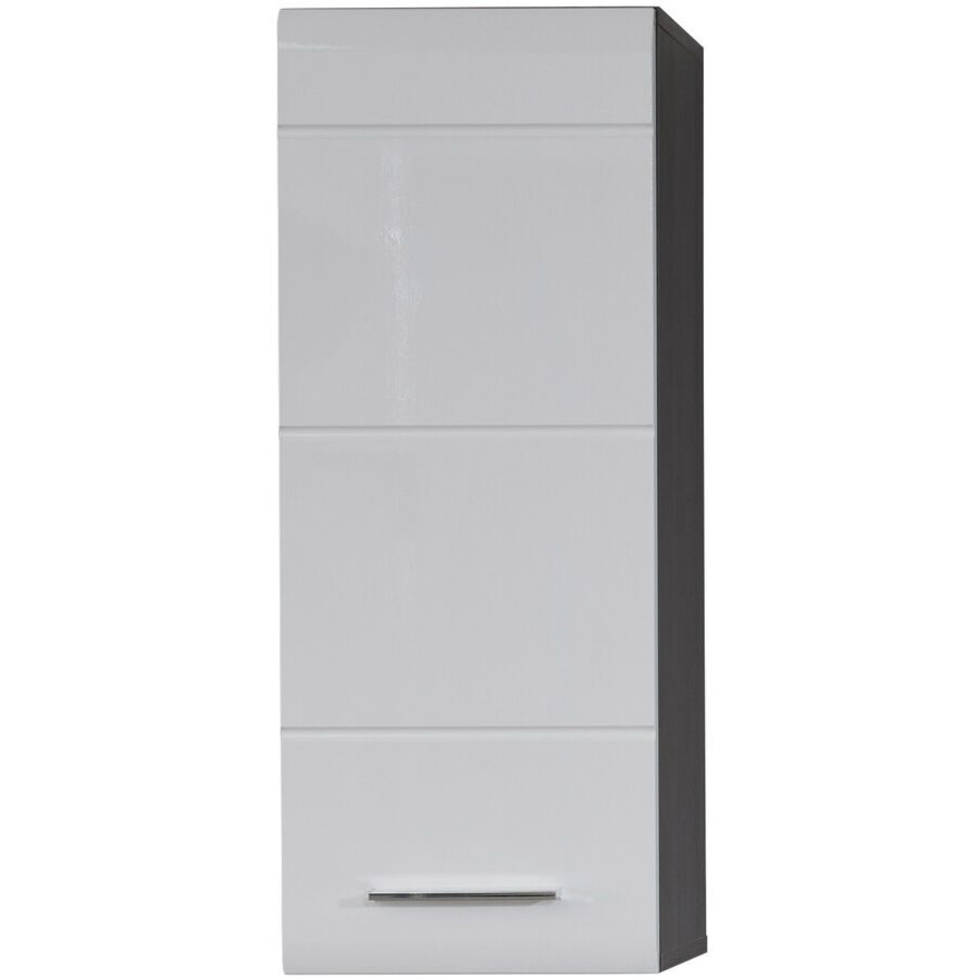 Hängeschrank Haim Grau/Weiss Holz 30 cm 24 cm 77 cm - Farbe: weiss/grau - Material: Holzwerkstoff - Hängeschrank