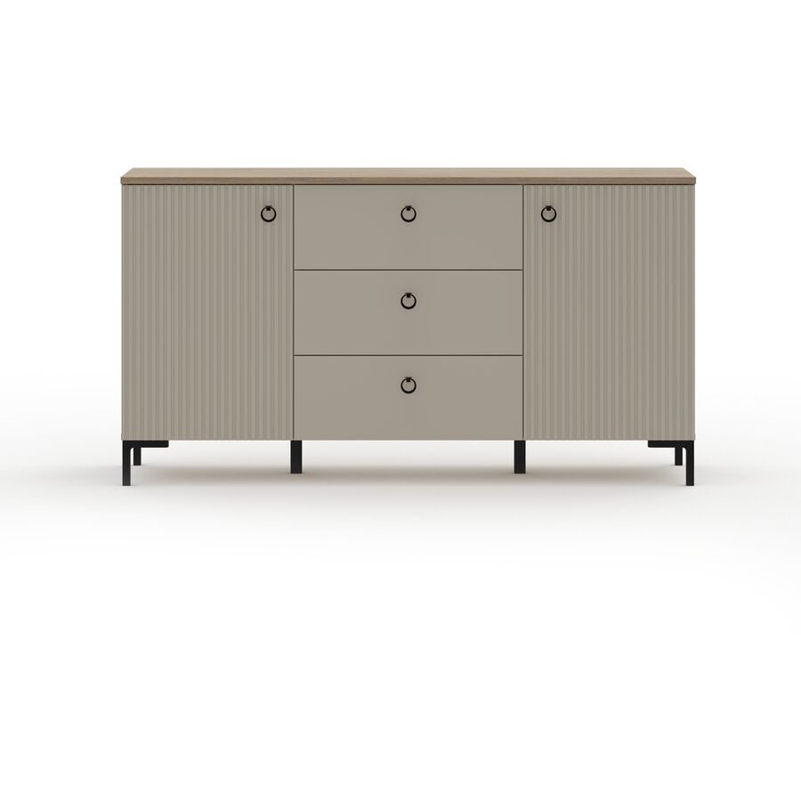 Sideboard Flicker Braun/Grau Holzwerkstoff 150 cm 81 cm - Farbe: taupe - Sideboard