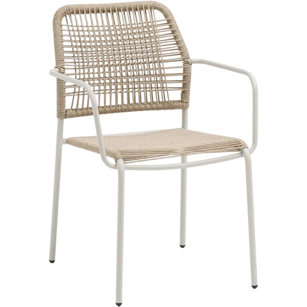 Schnurstuhl Coralie stahl/beige - 243