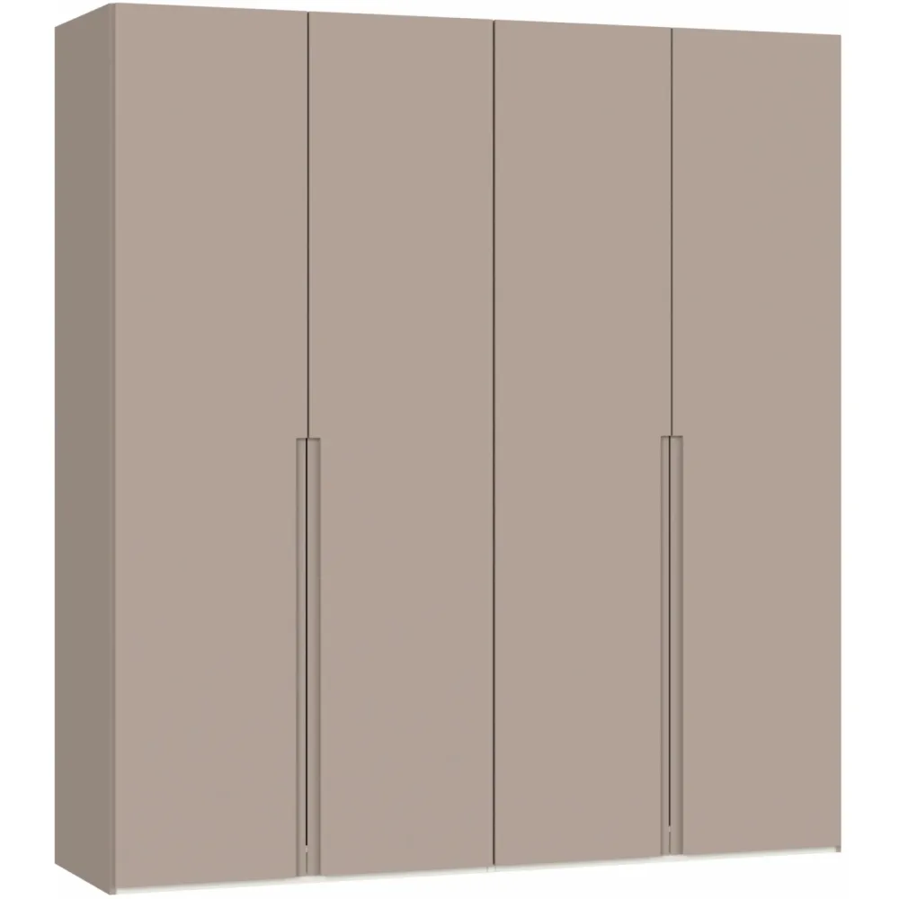 Kleiderschrank Arena Drehtüren Braun Holz 203 cm 59 cm 220 cm - Farbe: nougat - Material: Holzwerkstoff - Schweizer Möbelhersteller - Kleiderschrank