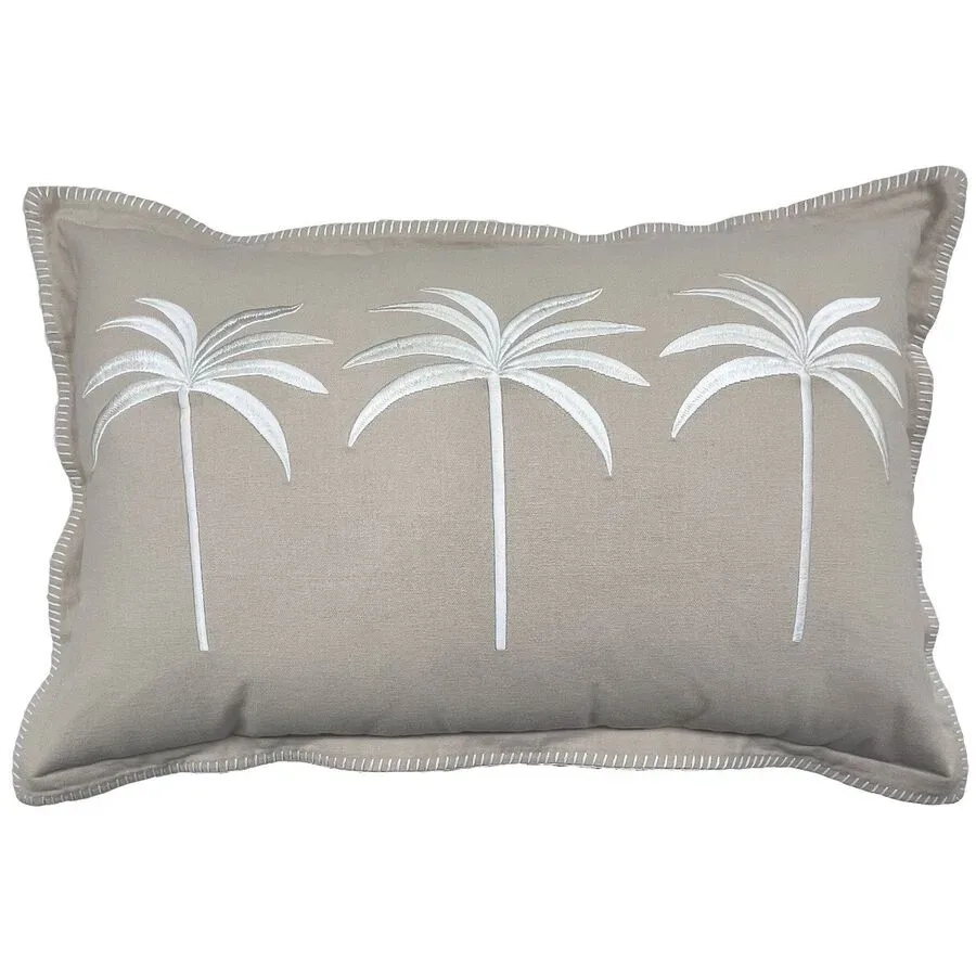 Zierkissen Reduced Beige Baumwolle 46 cm 60 cm - Farbe: creme - Material: Hülle: 100% Baumwolle, Füllung: 100% Polyester - Zierkissen