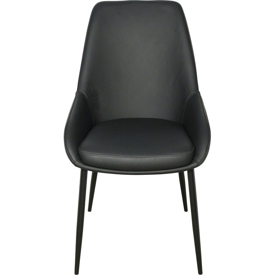 Stuhl Eden Luxe Schwarz Leder 64 cm - Stuhl