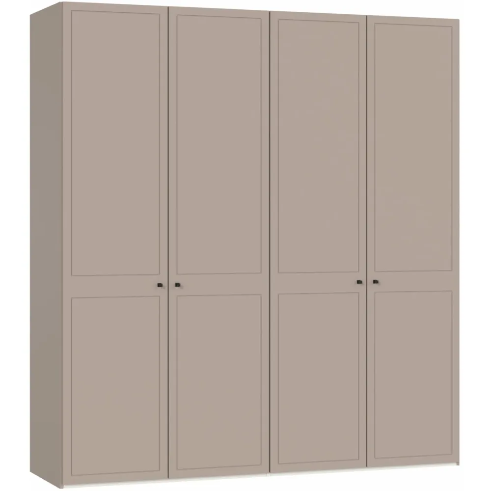 Kleiderschrank Arena Drehtüren Braun Holz 203 cm 59 cm 220 cm - Farbe: nougat - Material: Holzwerkstoff - Schweizer Möbelhersteller - Kleiderschrank