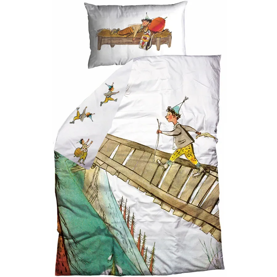 Bettwäschegarnitur Schellenursli Mehrfarbig Baumwolle 160 cm 210 cm - Farbe: multicolor - Bettwäschegarnitur