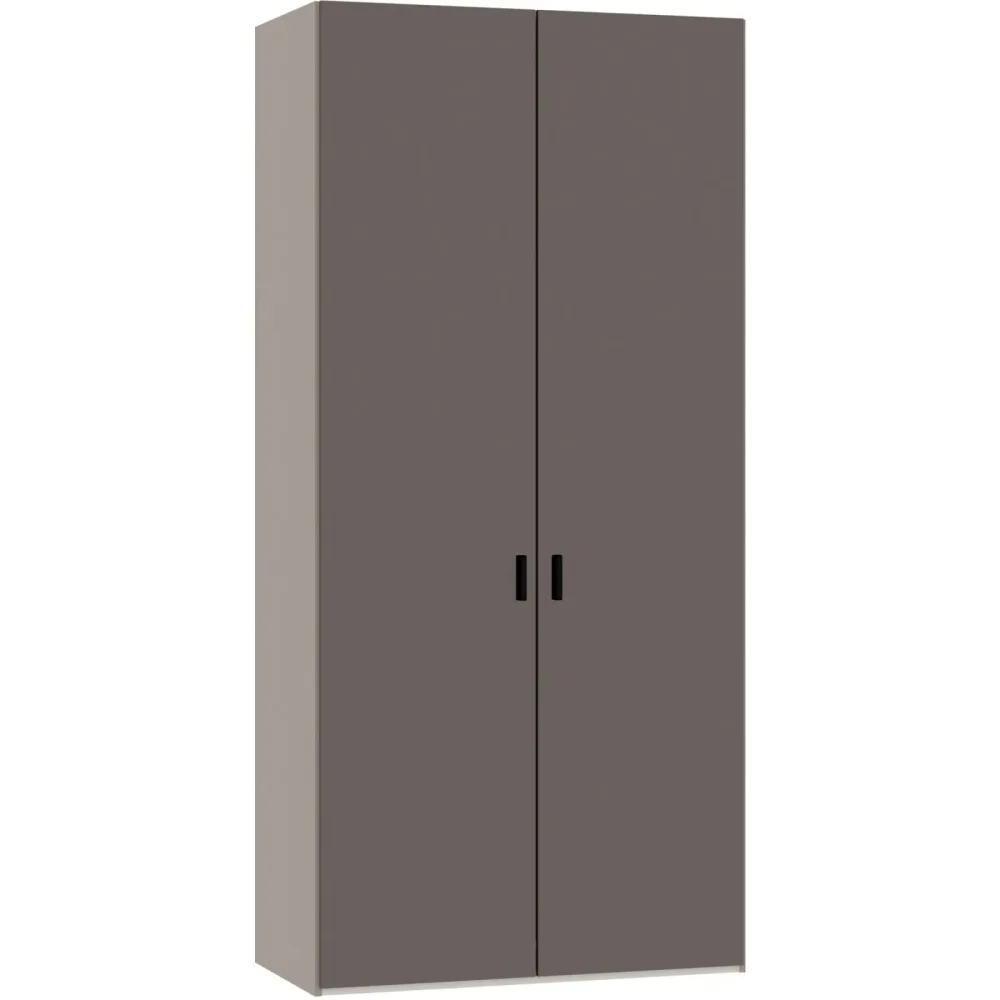 Kleiderschrank Arena Drehtüren Braun Holz 102 cm 59 cm 220 cm - Farbe: nougat - Material: Holzwerkstoff - Schweizer Möbelhersteller - Kleiderschrank