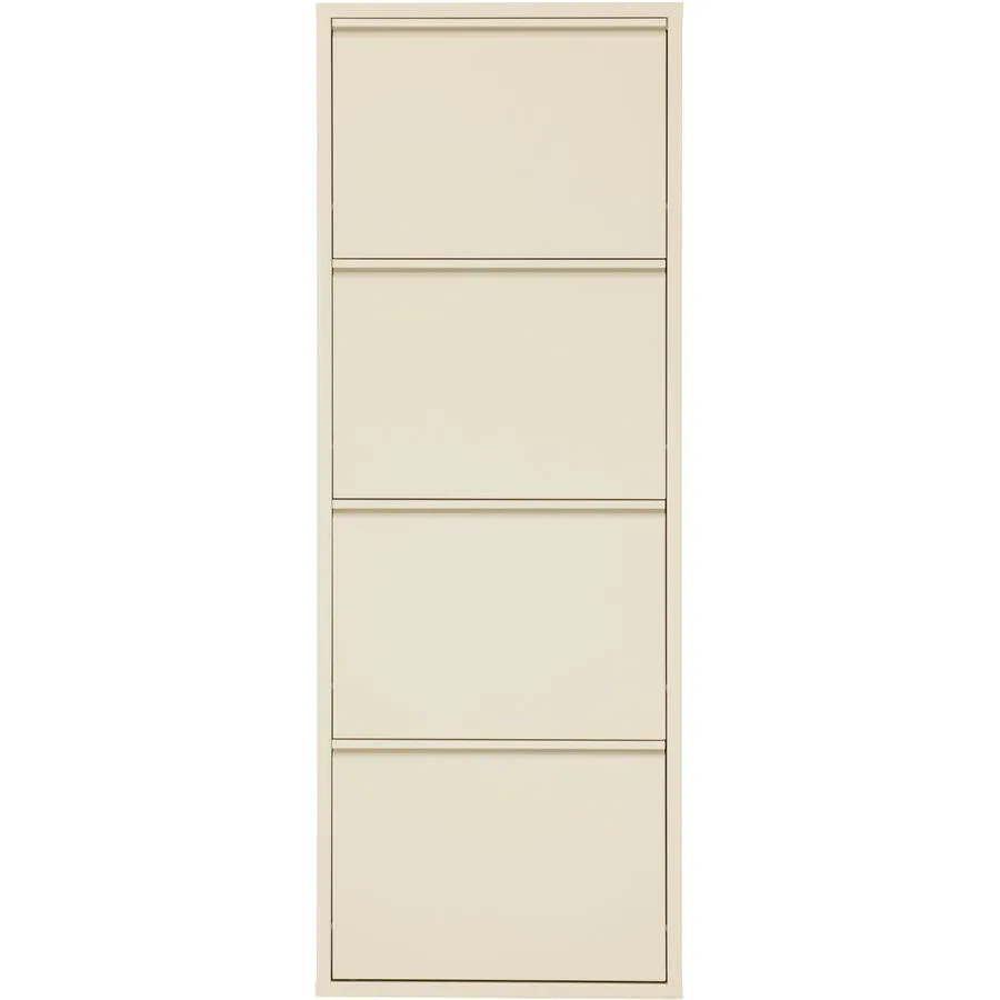 Schuhschrank Vinci Beige Metall 51 cm 136 cm - Schuhschrank