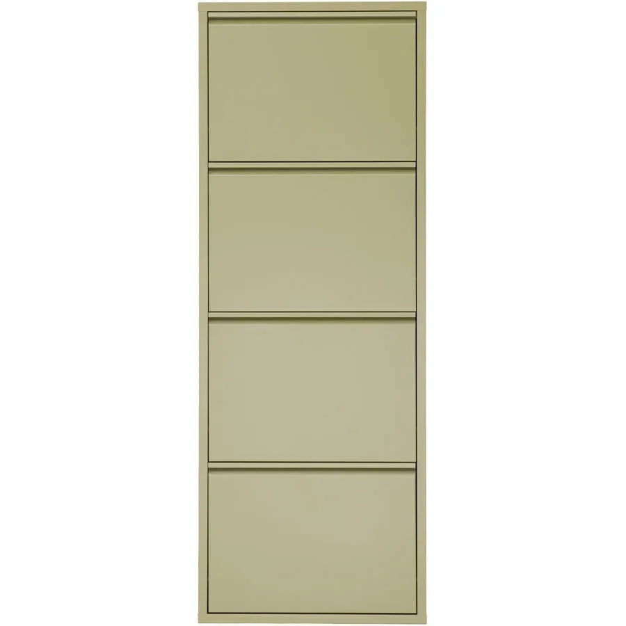 Schuhschrank Vinci Grün Metall 51 cm 136 cm - Schuhschrank