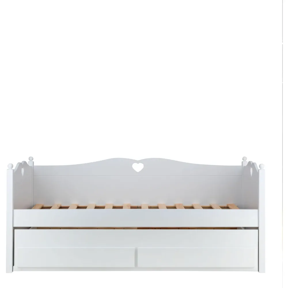 Bettzubehör Emma Weiss Holz - Material: MDF - Bettzubehör