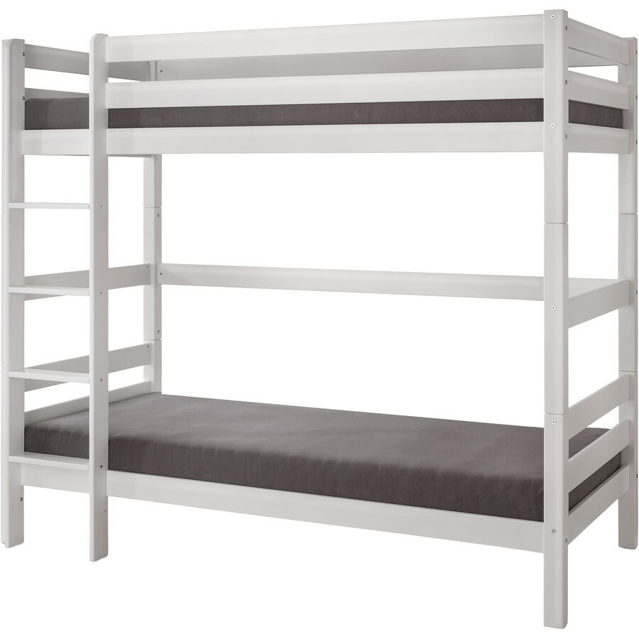 Kinderbett Pino Weiss Holz 90 x 200 cm - Material: Buche - Kinderbett