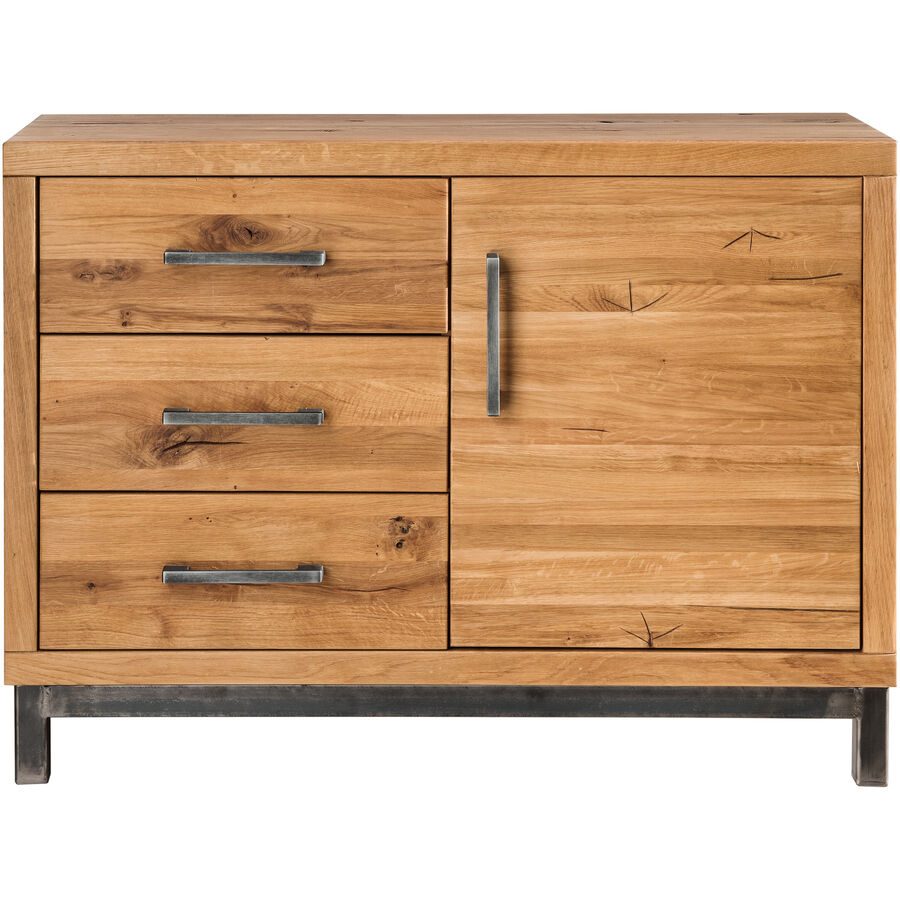 Kommode Balke Braun Holz 107 cm 77 cm - Farbe: eiche - Material: Wildeiche - Kommode