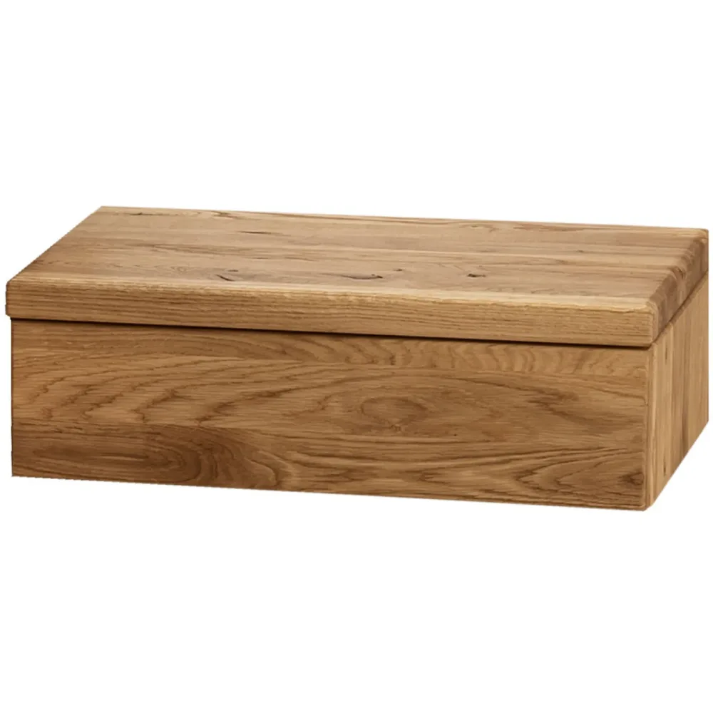 Nachttisch Nox Braun Holz 45 cm - Farbe: eiche - Material: Wildeiche - Nachttisch