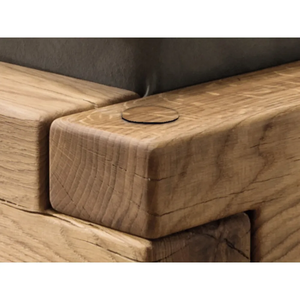 Bettzubehör Riok Braun Kunststoff 4 cm 4 cm - Farbe: eiche - Bettzubehör