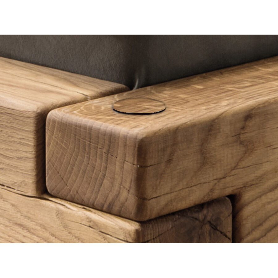 Bettzubehör Riok Braun Kunststoff 4 cm 4 cm - Farbe: eiche - Bettzubehör