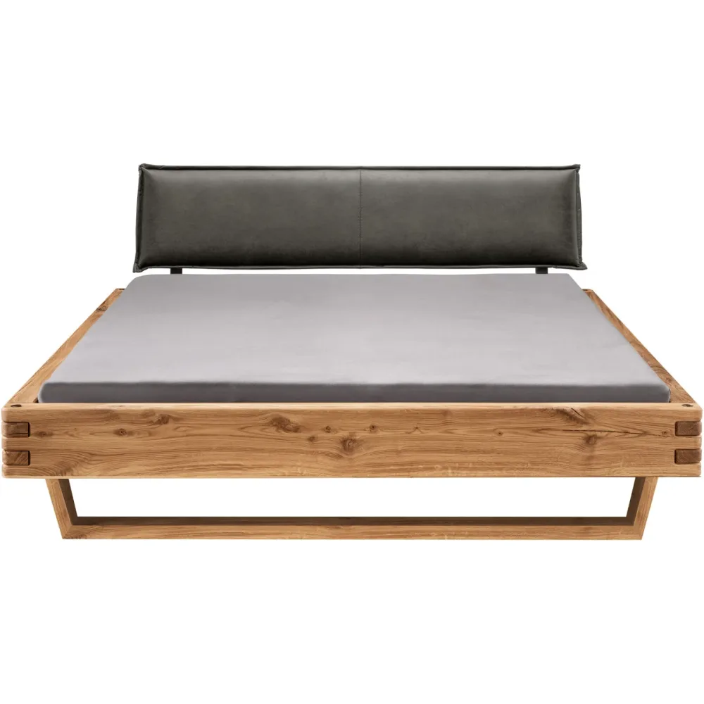 Bett Tepo Braun Holz 180 x 200 cm - Farbe: natur geölt - Material: Wildeiche - Bett